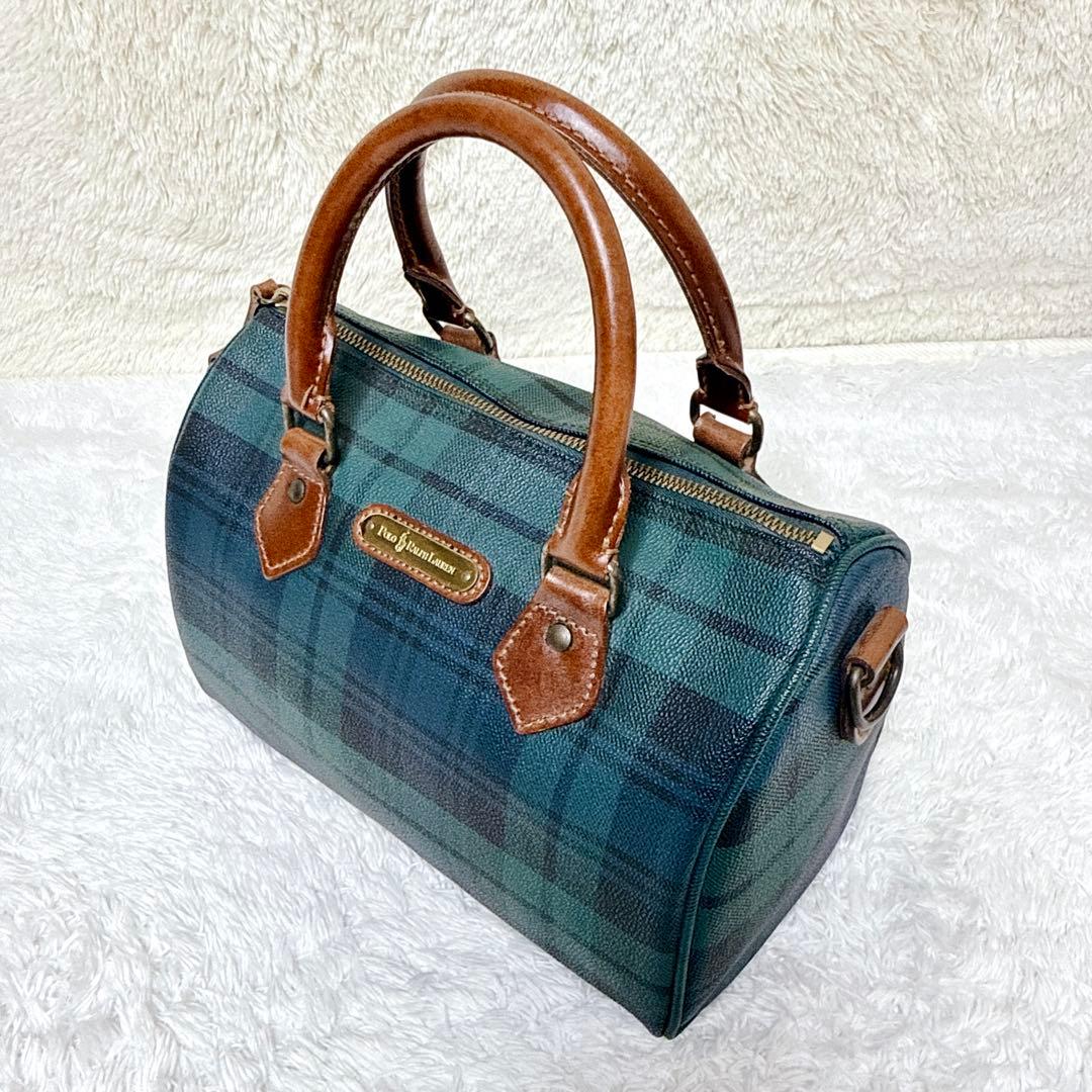 美品✨ POLO RALPH LAUREN ミニ ボストン バッグ チェック