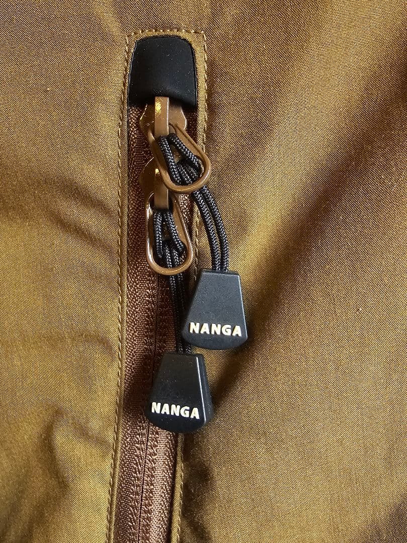 【希少】NANGA ナンガ 焚火ダウン Orange別注 Blueロゴ Lサイズ