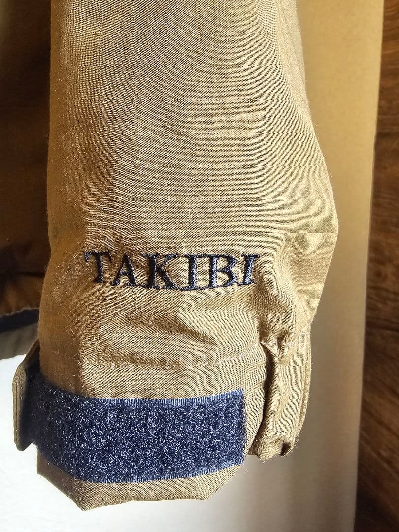 【希少】NANGA ナンガ 焚火ダウン Orange別注 Blueロゴ Lサイズ