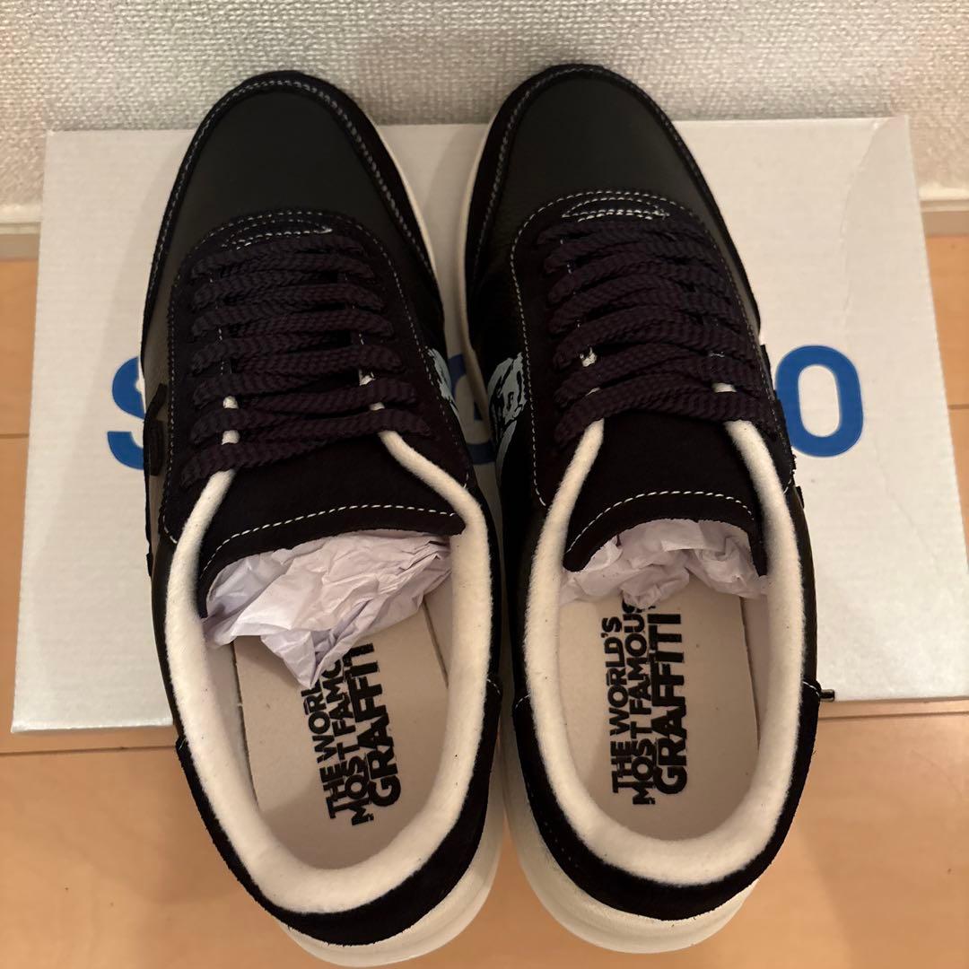 SANGACIO スニーカー ブラック/ホワイト／グリーン