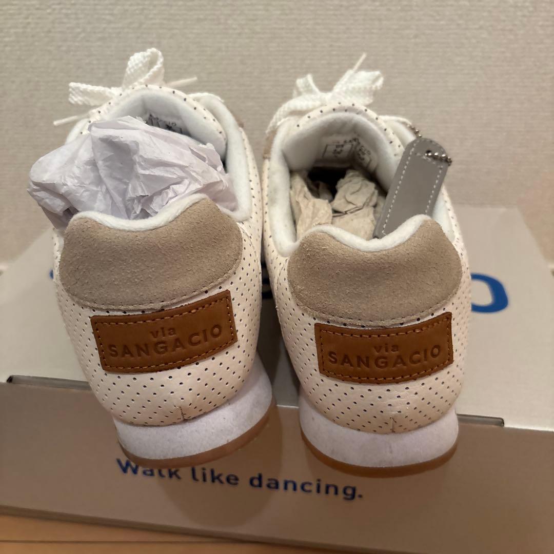 SANGACIO スニーカー ブラック/ホワイト／グリーン