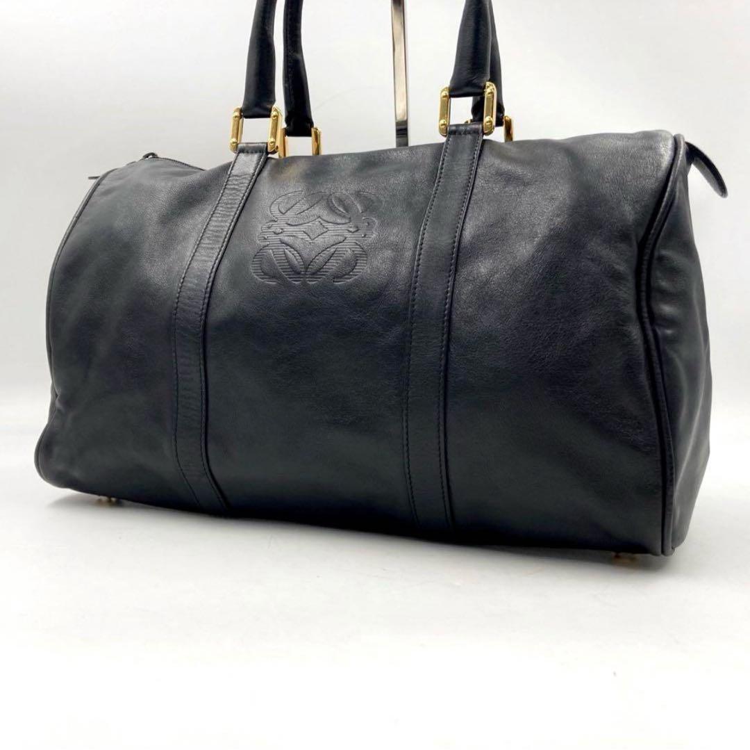 LOEWE ロエベ ミニボストン アマソナ アナグラム ハンドバッグ ブラック