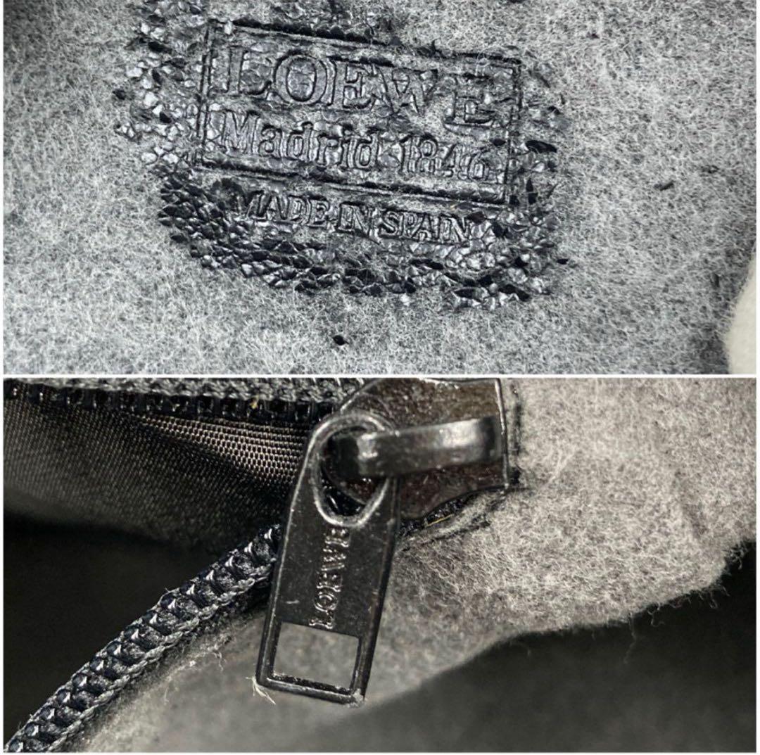 LOEWE ロエベ ミニボストン アマソナ アナグラム ハンドバッグ ブラック