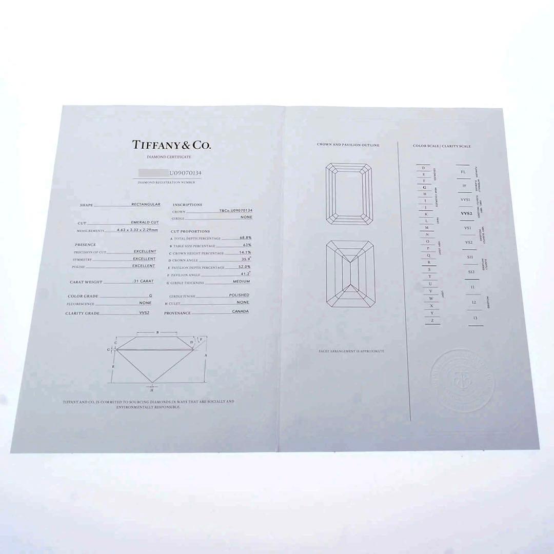 TIFFANY トリプルエクセレント ダイヤ0.31ct Pt950 リング
