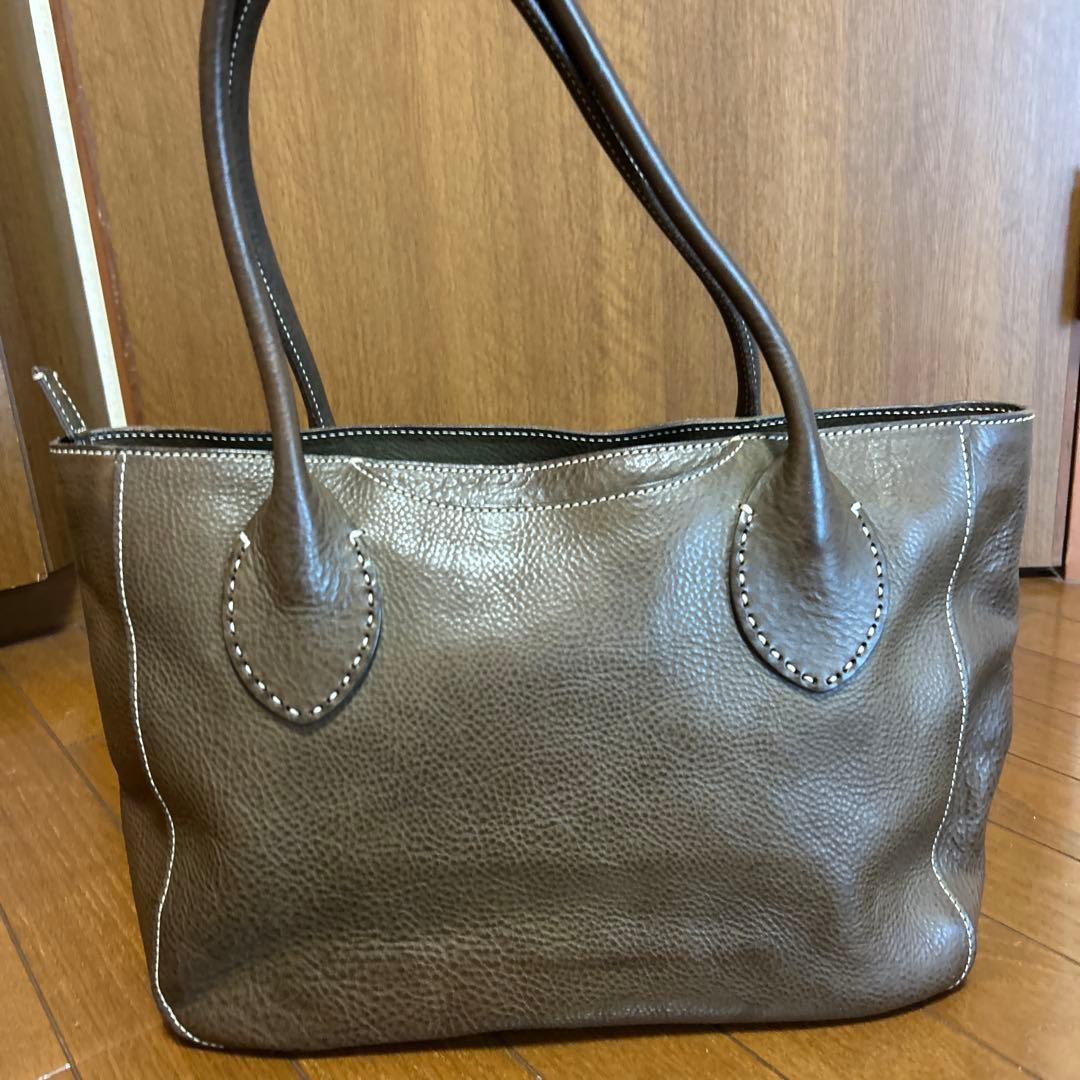 美品　genten 工具刻印 レザートートバッグ 本革 大容量 A4収納可能