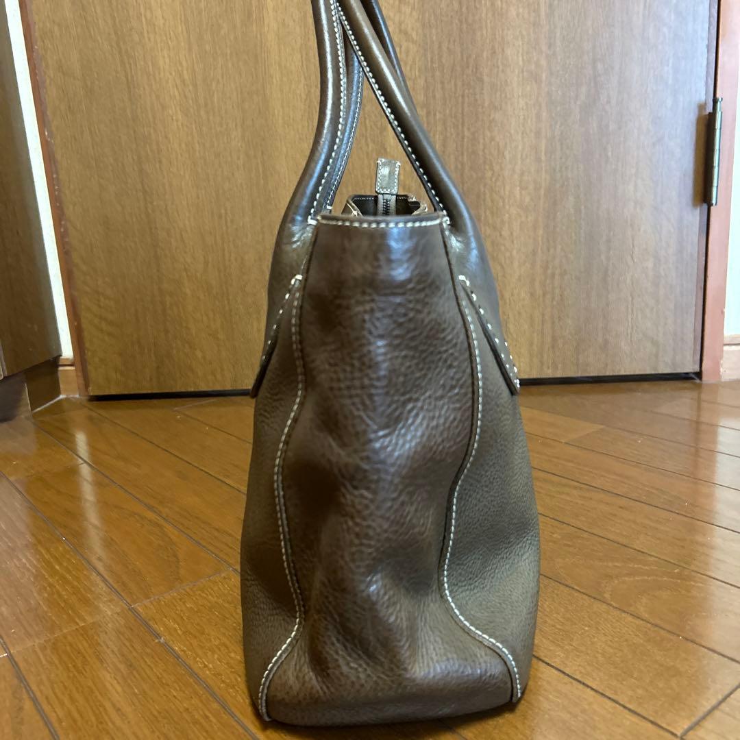 美品　genten 工具刻印 レザートートバッグ 本革 大容量 A4収納可能