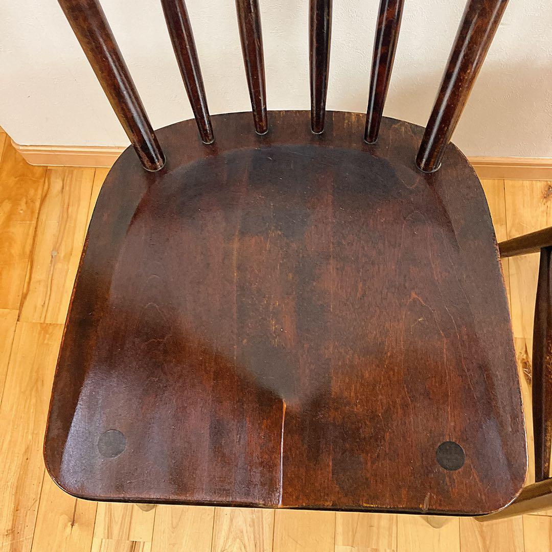 本物志向　北海道民芸家具　ダイニングチェア　ウィンザーチェア　樺材　廃盤　2脚