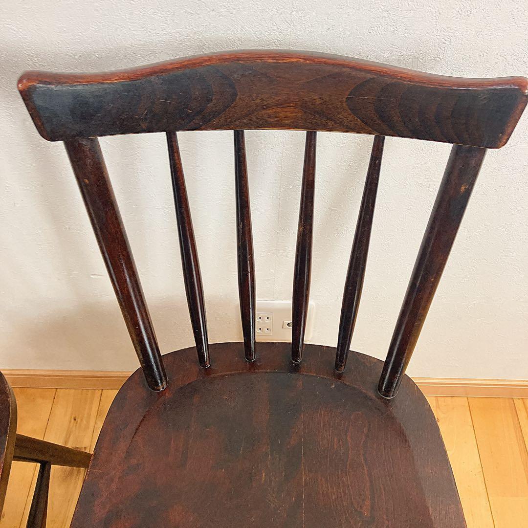 本物志向　北海道民芸家具　ダイニングチェア　ウィンザーチェア　樺材　廃盤　2脚