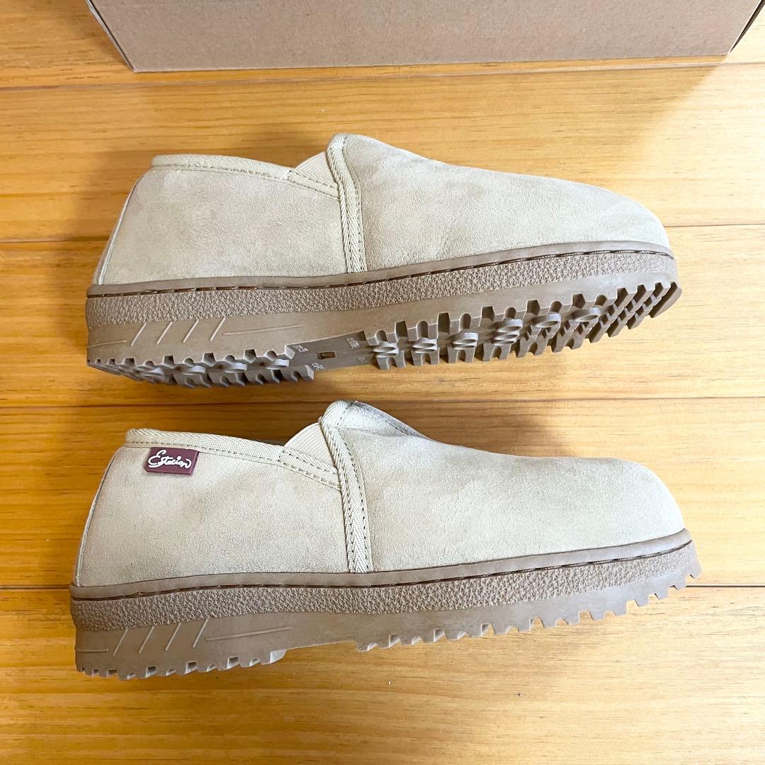 【新品】エスタシオン リアル ムートン スリッポン ベージュ ふかふか 軽量