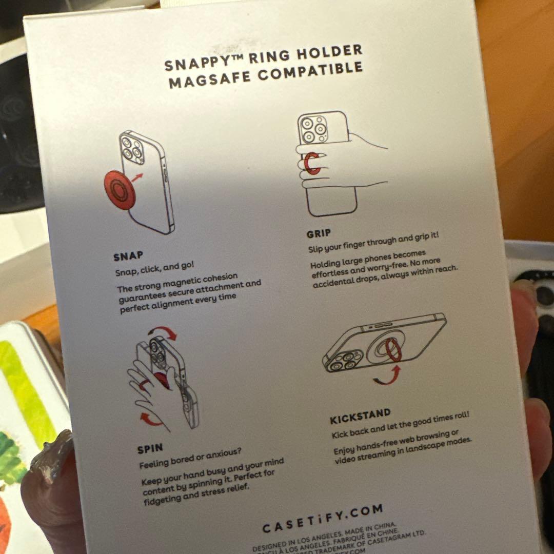 R*A様 CASETiFY Snappy Ring Holder ブラック