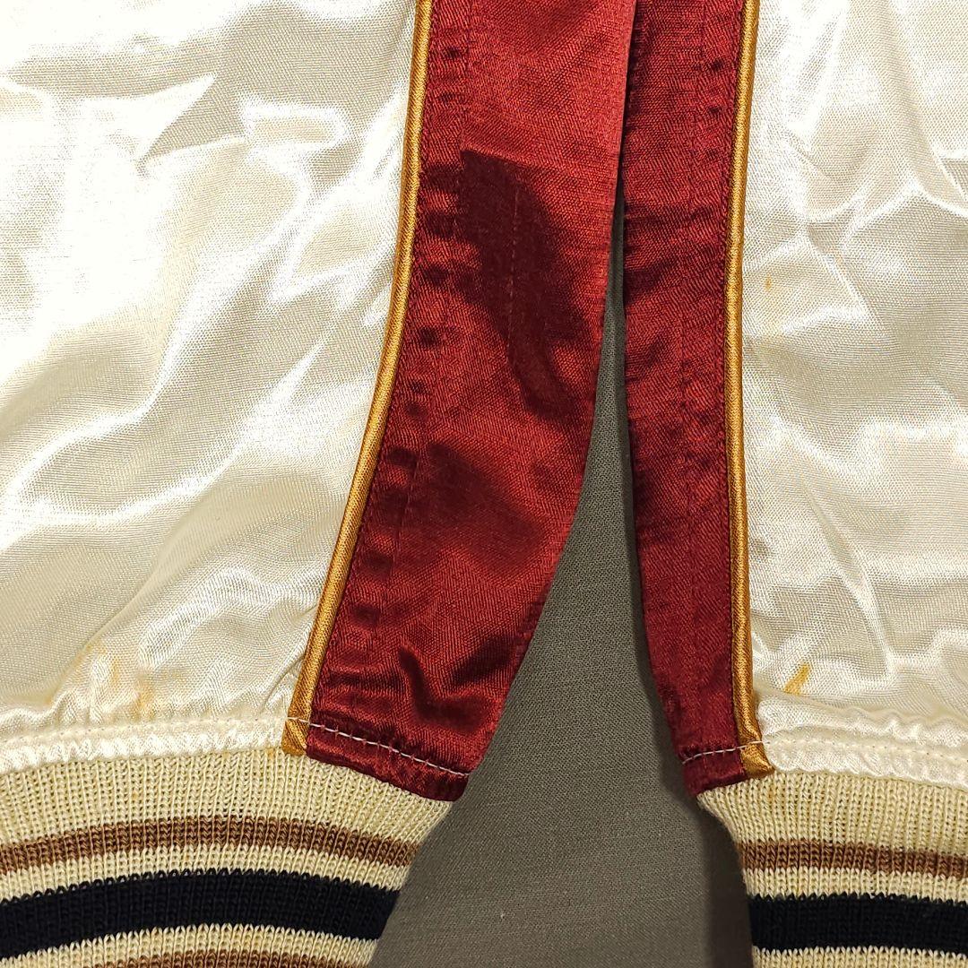 爆裂爛漫娘 サテン スカジャン 神輿 祭 和柄 F商会 バクレツ B-R-M 赤