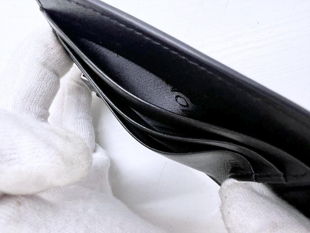 美品　MONTBLANC　モンブラン　グレインレザー　マネークリップ　黒