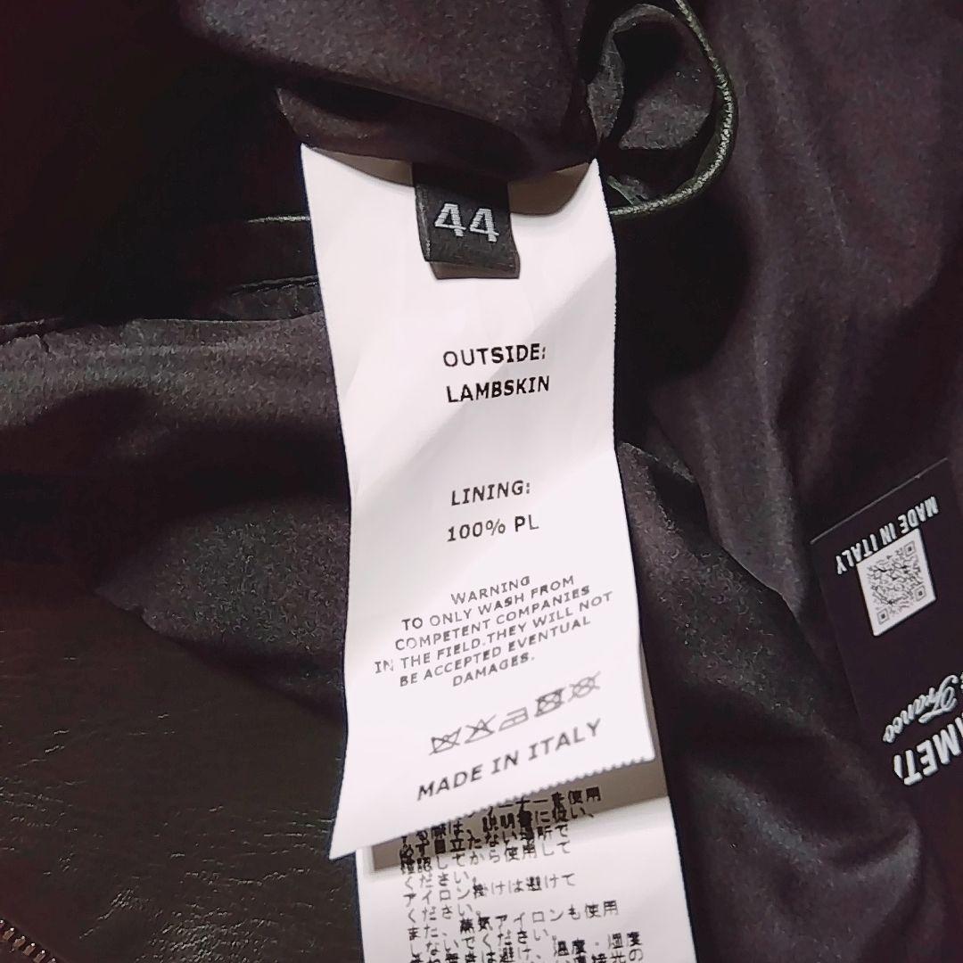 【タグ付 極美品 希少色】エンメティ　JURI　シングルライダースジャケット