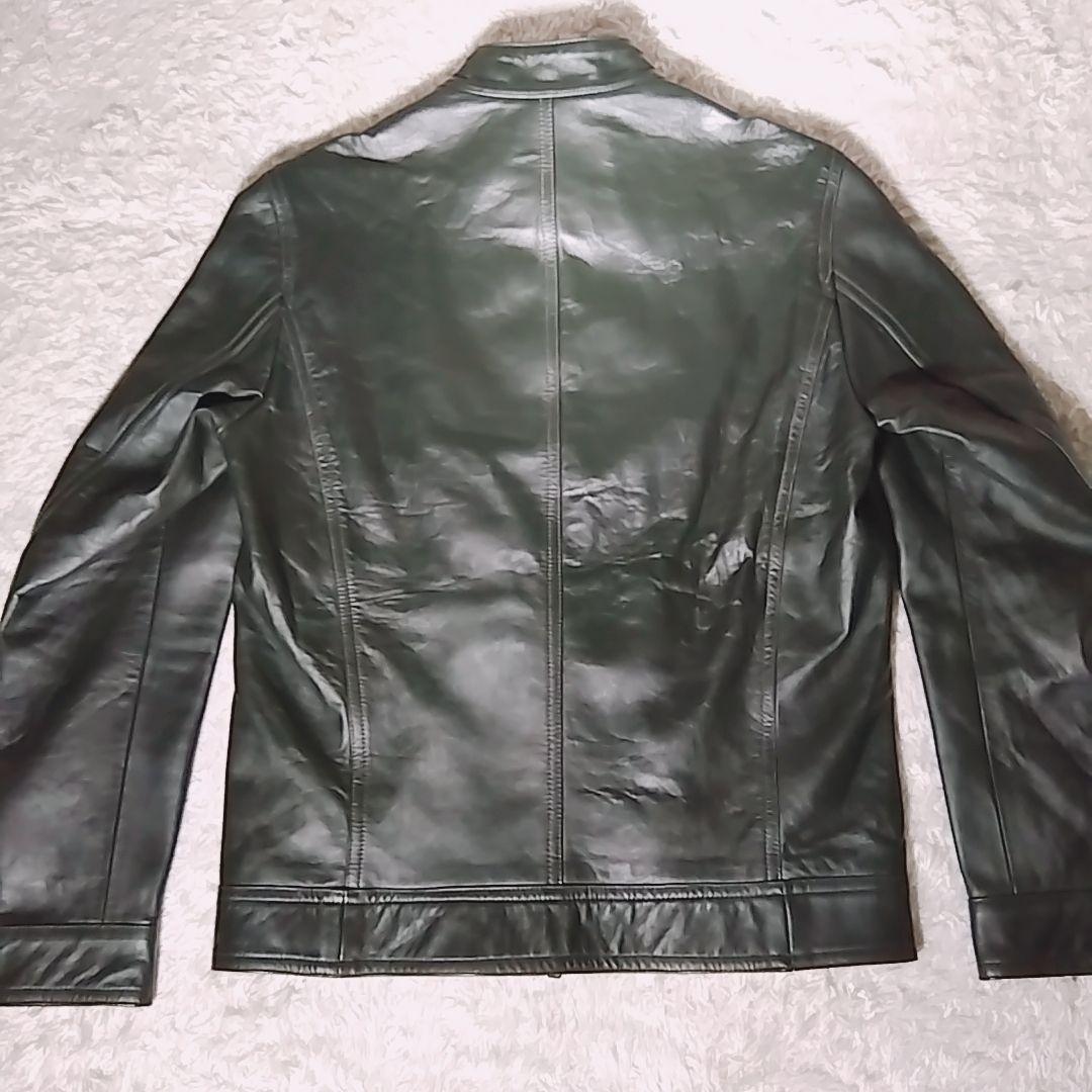 【タグ付 極美品 希少色】エンメティ　JURI　シングルライダースジャケット