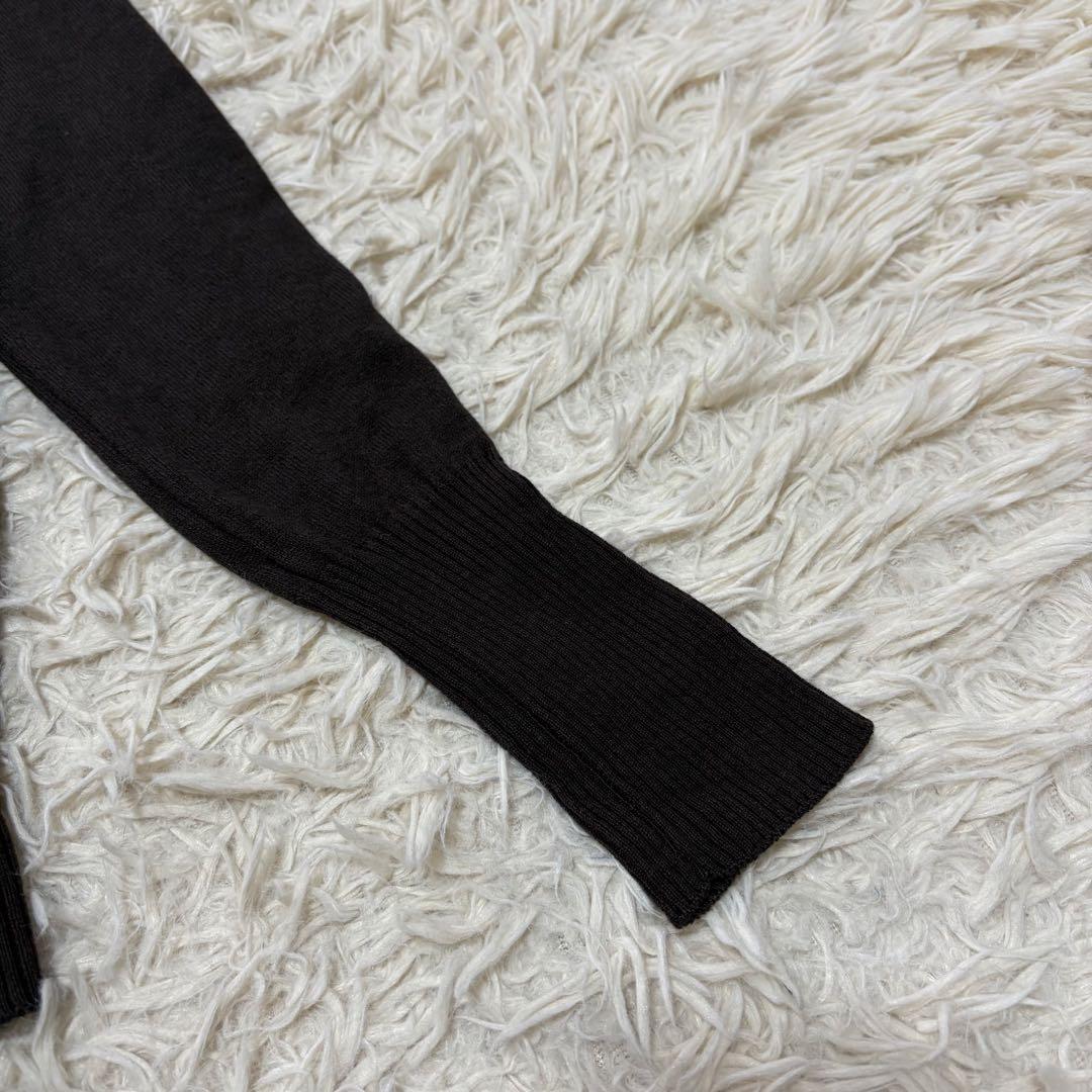 マックスマーラ　最高級白タグ　シルクカシミヤ　タートルネックニット　ブラウン　S