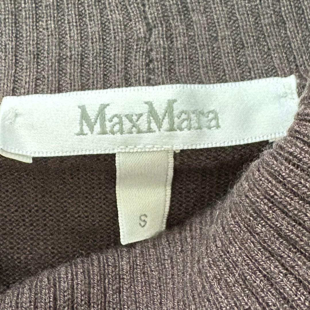 マックスマーラ　最高級白タグ　シルクカシミヤ　タートルネックニット　ブラウン　S