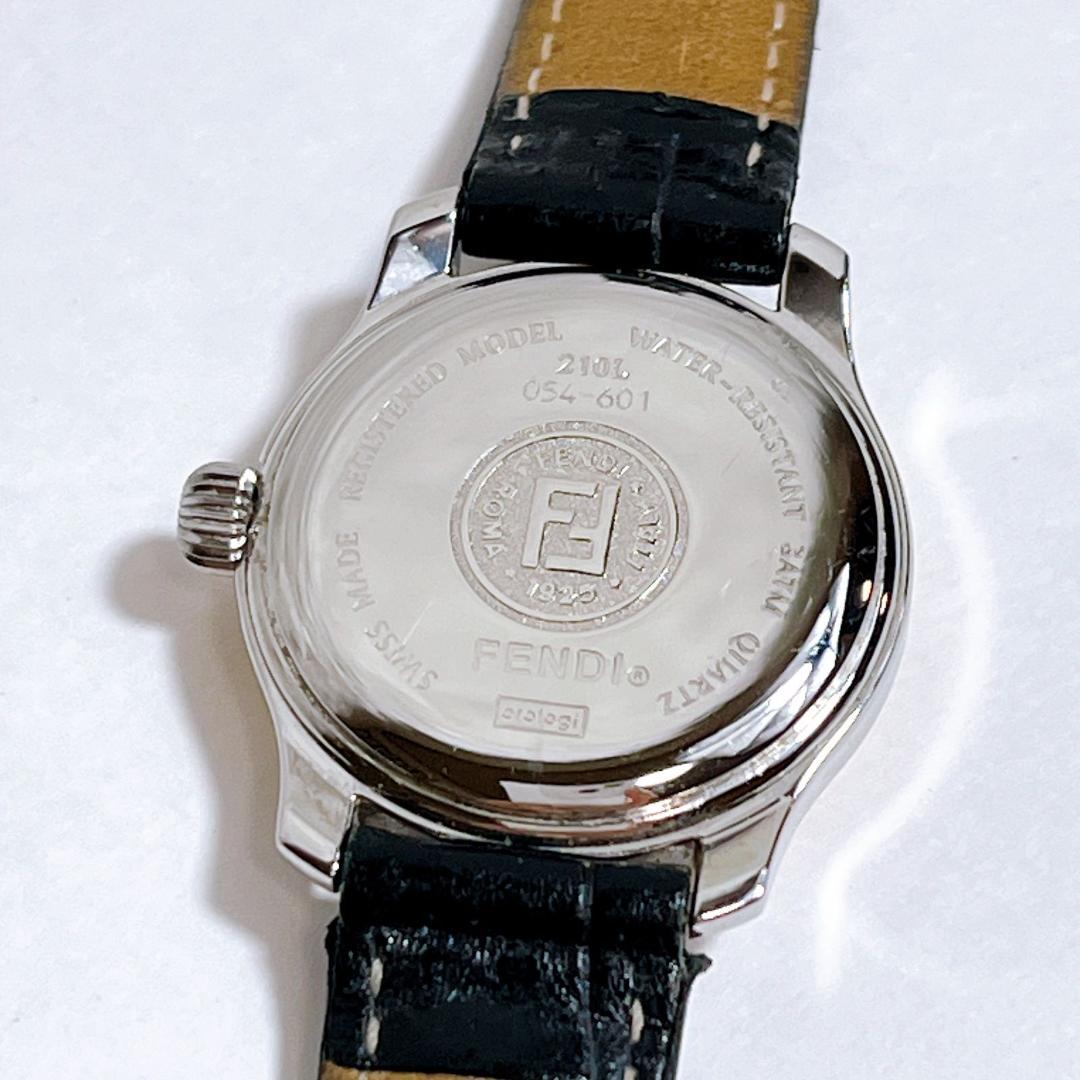 FENDI 電池交換済み　210L クォーツ デイト コンビカラー 黒文字盤
