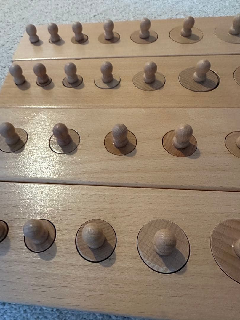 木製 知育玩具 円柱さし