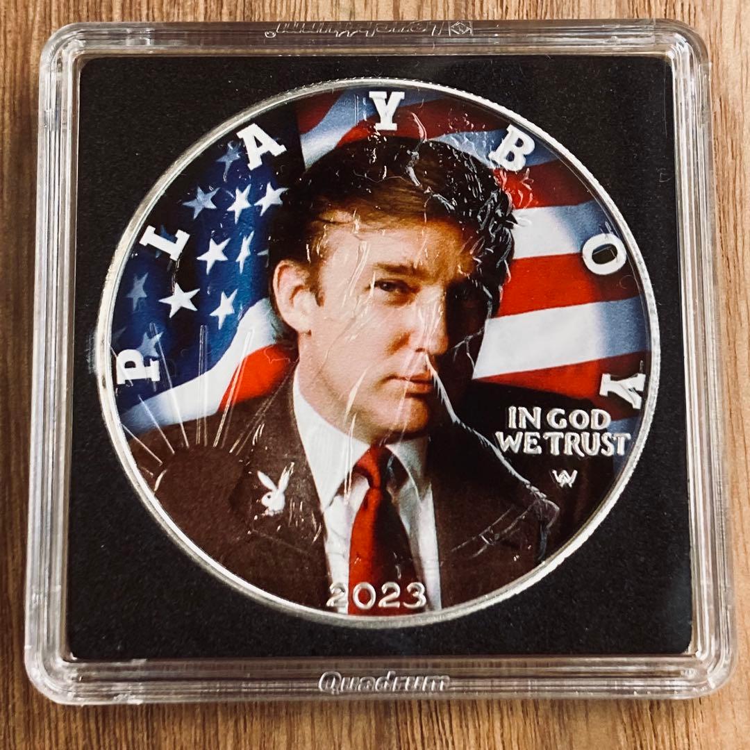 （入手難！製造枚数100！）トランプ大統領　1オンス カラー銀貨　プレイボーイ
