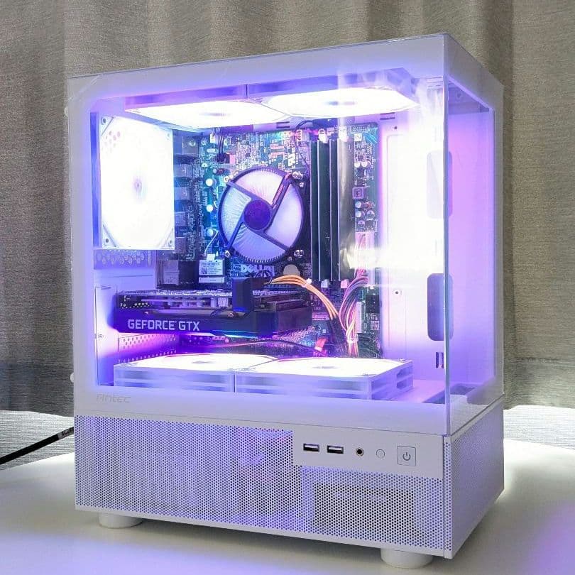 新品白ケース GTX1660SUPER RGBファン搭載 自作ゲーミングPC