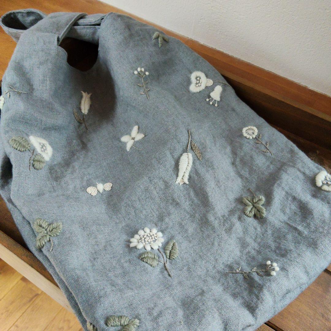 【ゆくゆく様オーダー専用ページ】リネン刺繍　エコバッグ　メガネケース