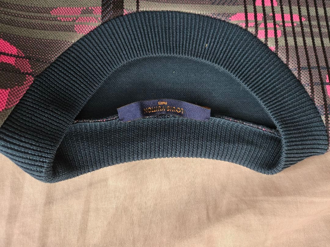 【鑑定済み】LOUIS VUITTON チェック柄トレーナー L