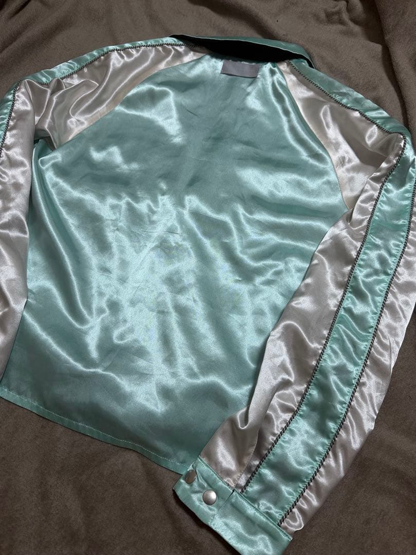 美品 日本製 LUCIOLE ２面用 馬 スカジャン サテン vintage