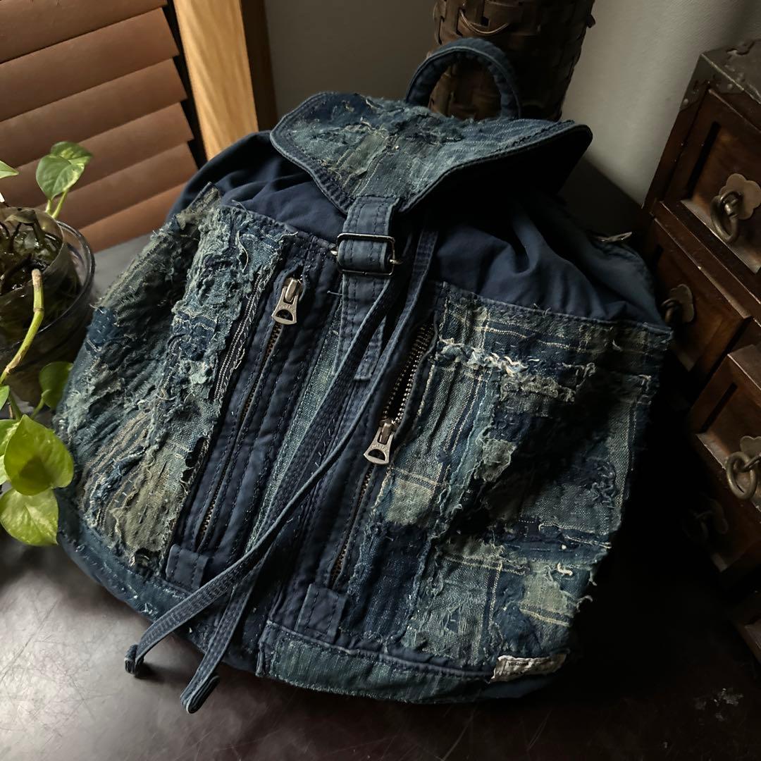 f*n様 ポーターをリメイク/藍染／襤褸