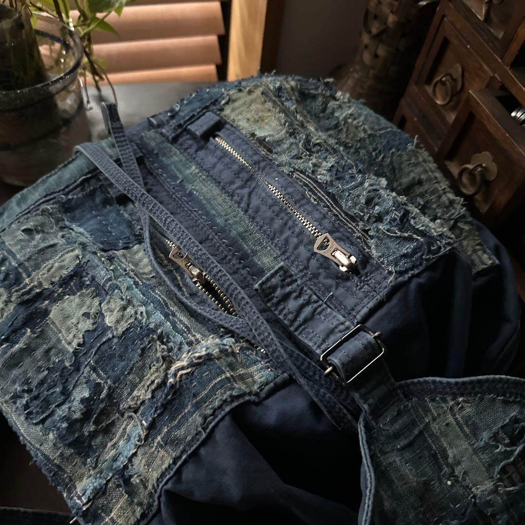 f*n様 ポーターをリメイク/藍染／襤褸