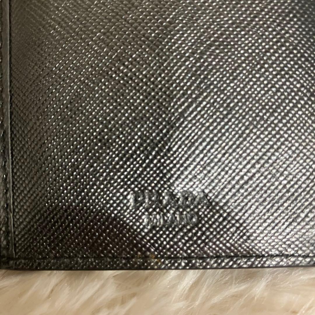 ✨極美品✨ PRADA 長財布 サファイアーノレザー ブラック 黒