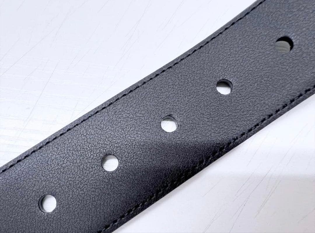 K*G様 未使用保管　GUCCI　グッチ　マイクロシマ　レザー　ベルト　75　4