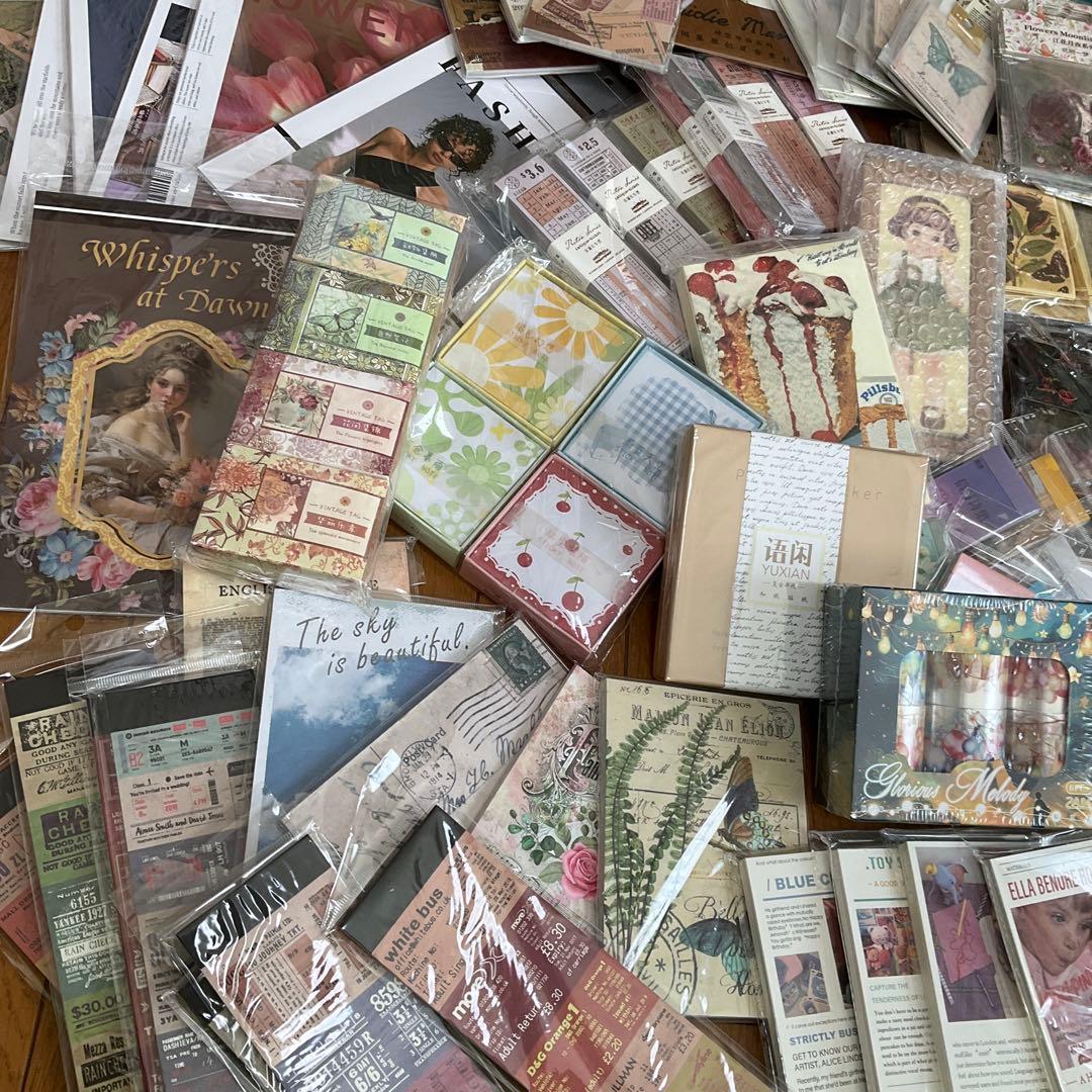 海外文具特大まとめ売り1●新品●コラージュ素材大量★大容量セット