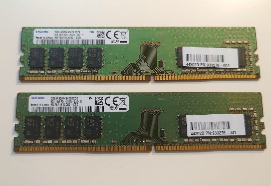 【2枚セット】Samsung DDR4-2666 16GB(8GB×2)