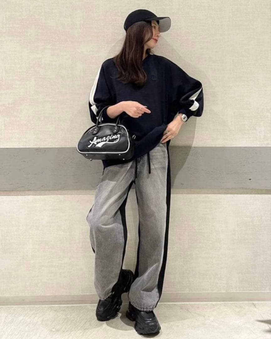 【新品タグ付き】JEANASIS スウェットドッキングデニム ジーナシス 黒