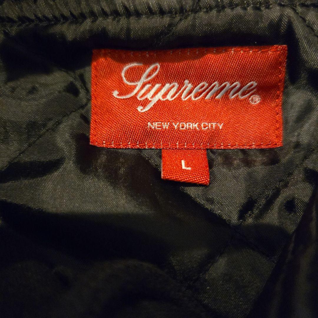 22FW Supreme Fleece Hooded Denim Shirt　L