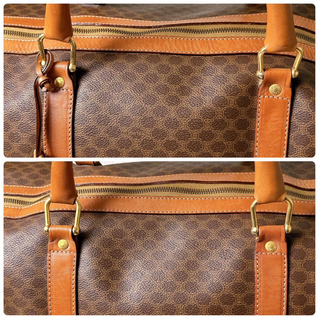 美品✨セリーヌ ボストンバック 大容量 マカダム柄 トリオンフ 鍵付き 旅行