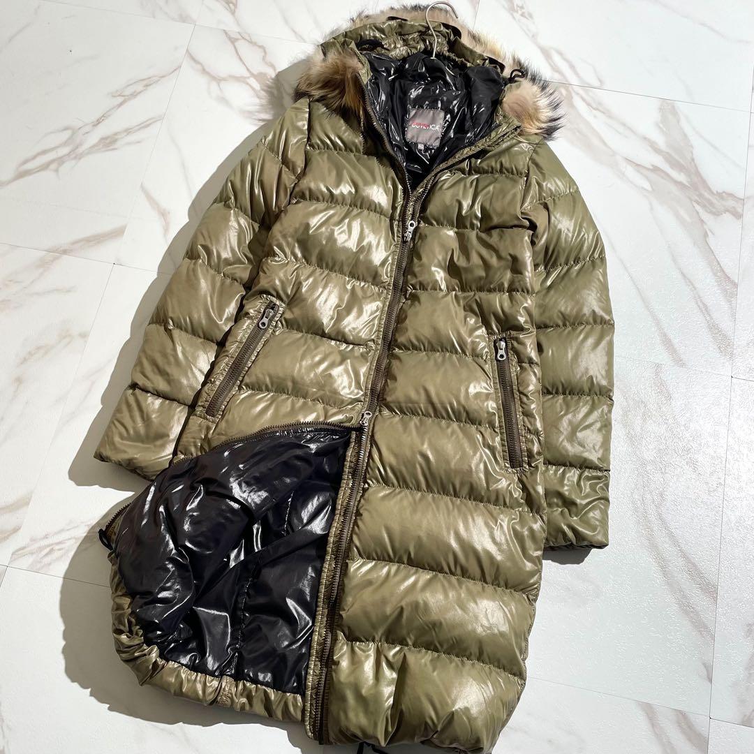 【美品✨】DUVETICA ダウンコート Alia ラクーンファー カーキ 40
