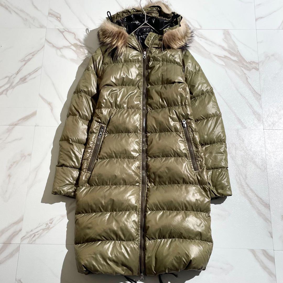 【美品✨】DUVETICA ダウンコート Alia ラクーンファー カーキ 40