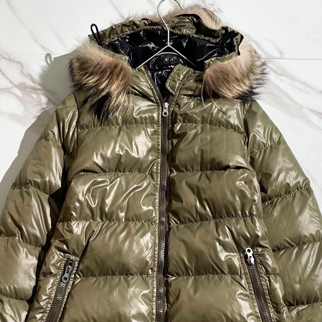 【美品✨】DUVETICA ダウンコート Alia ラクーンファー カーキ 40
