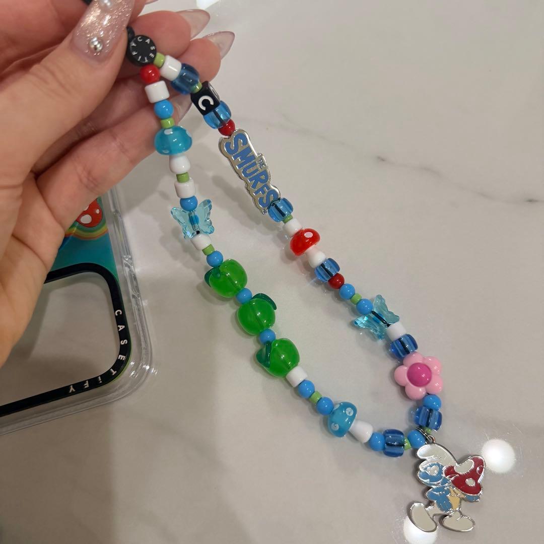 ケースティファイ iPhone17pro スマーフ ケース スマホチャーム