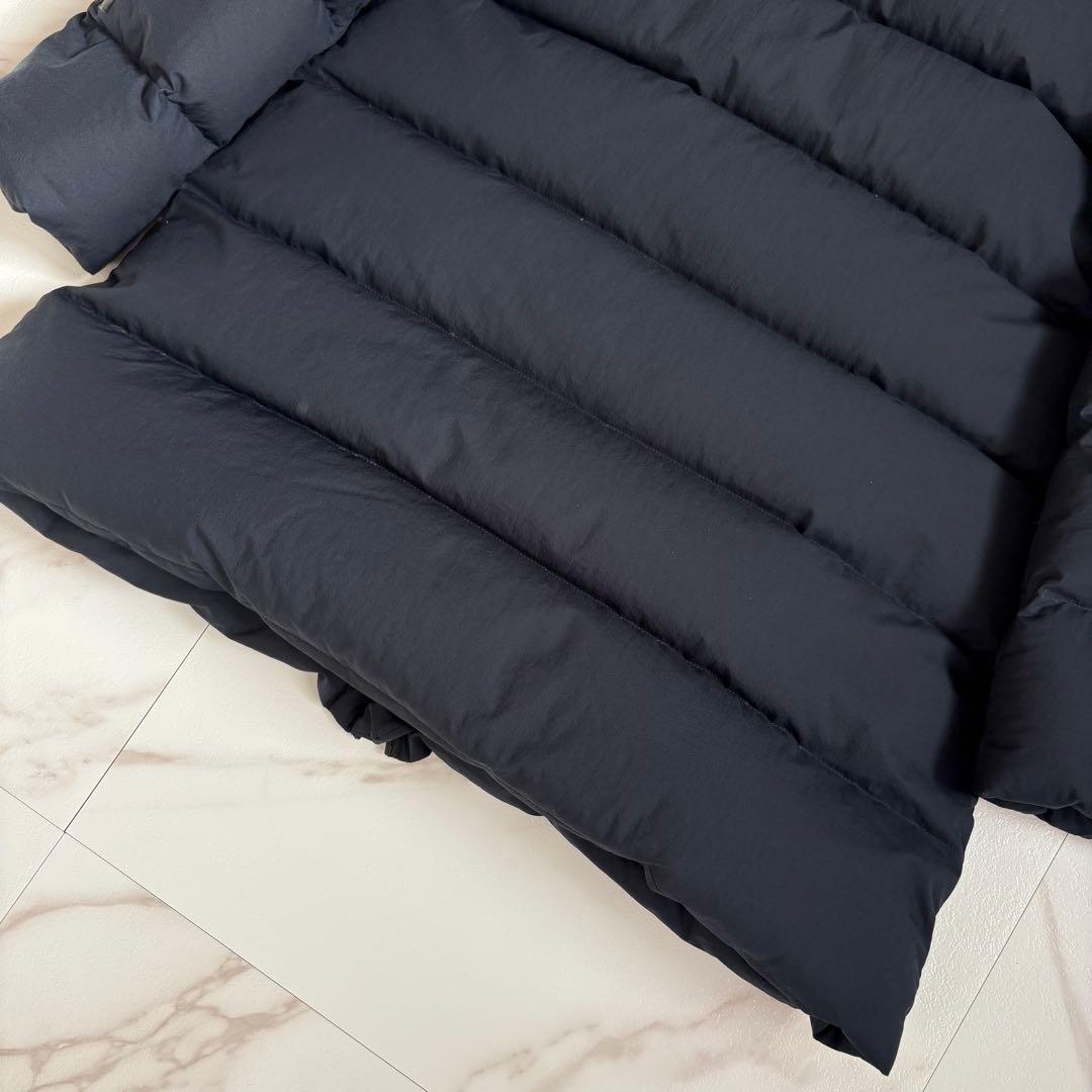 美品◆THE NORTH FACE ウィンドストッパー ダウンシェルコート 紺