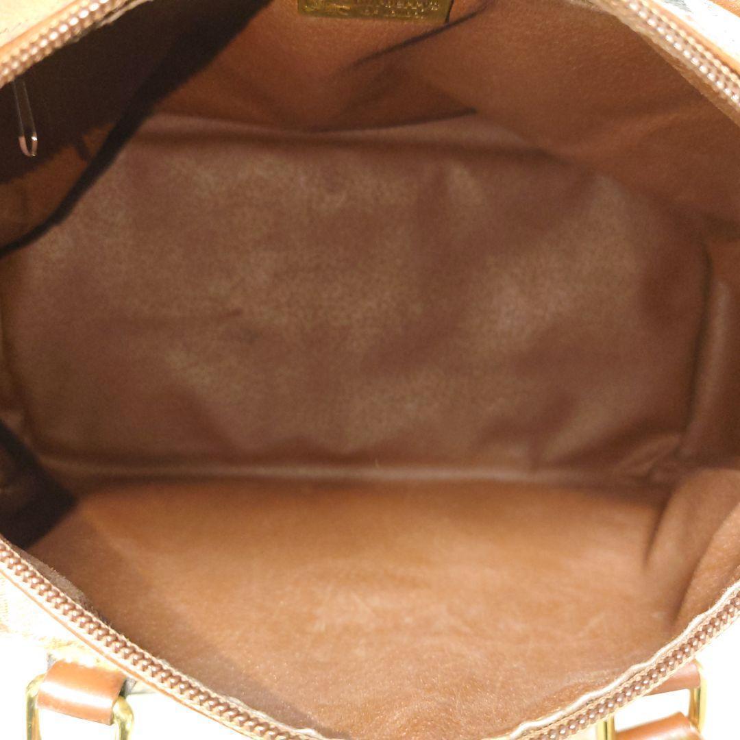 バーバリー ミニボストン ハンドバッグ ノバチェック PVC レザー ブラウン