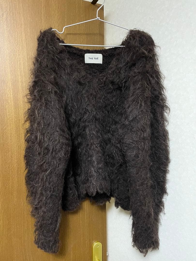 【美品】THE TOE Pigalle shaggy Vneck knit