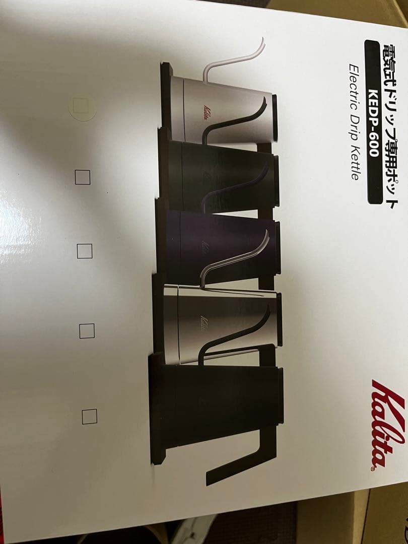 カリタ Kalita 600ml ブラック KEDP-600 JP 電気ケトル