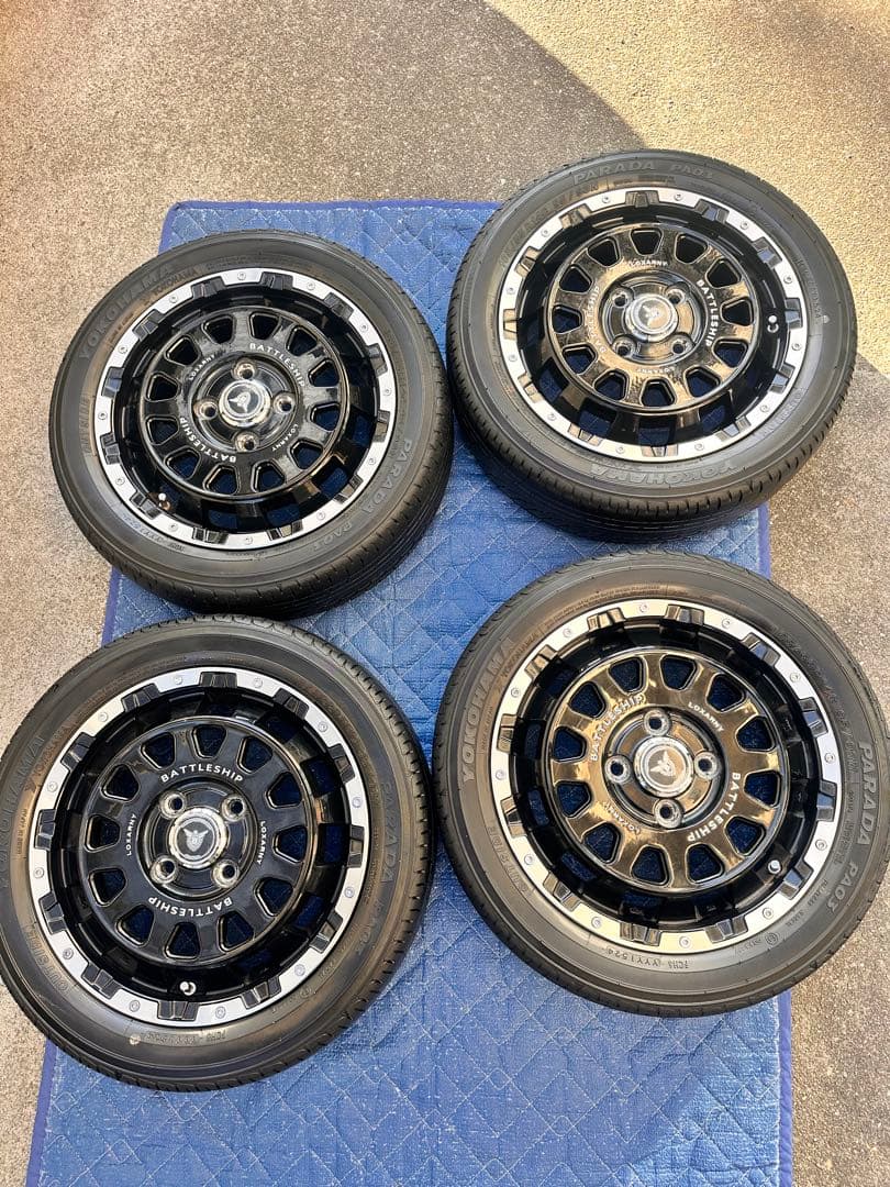 ロクサーニ　バトルシップ　ネオ　ホイール　14 インチ　165 55パラダ