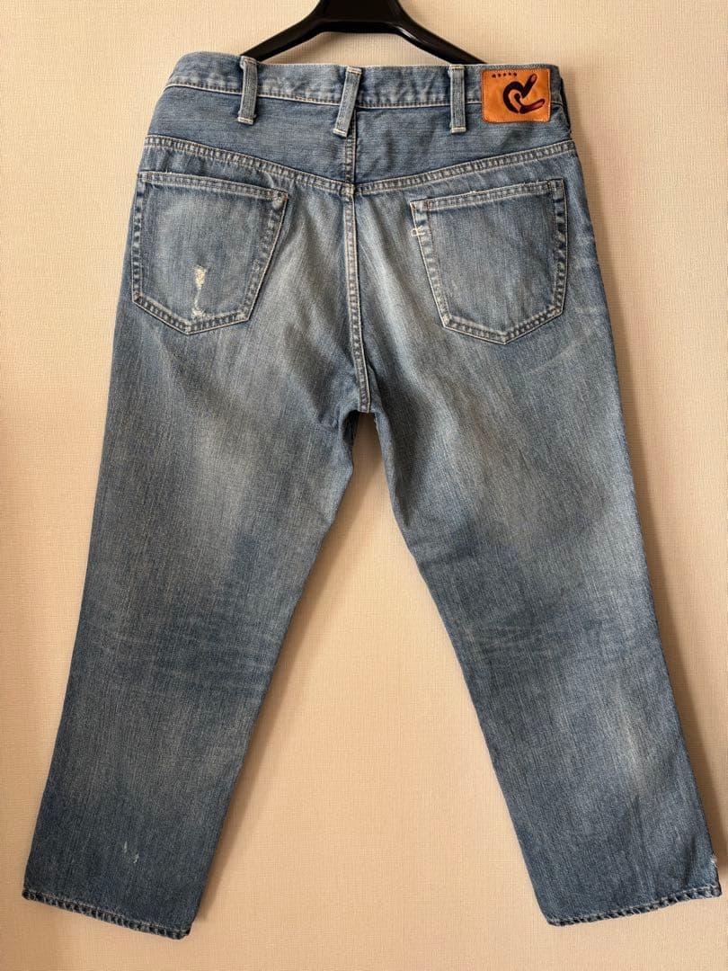 【1/31まで価格】 45R 再び ライ麦デニム クロスビー５　ハッチとお花刺繍