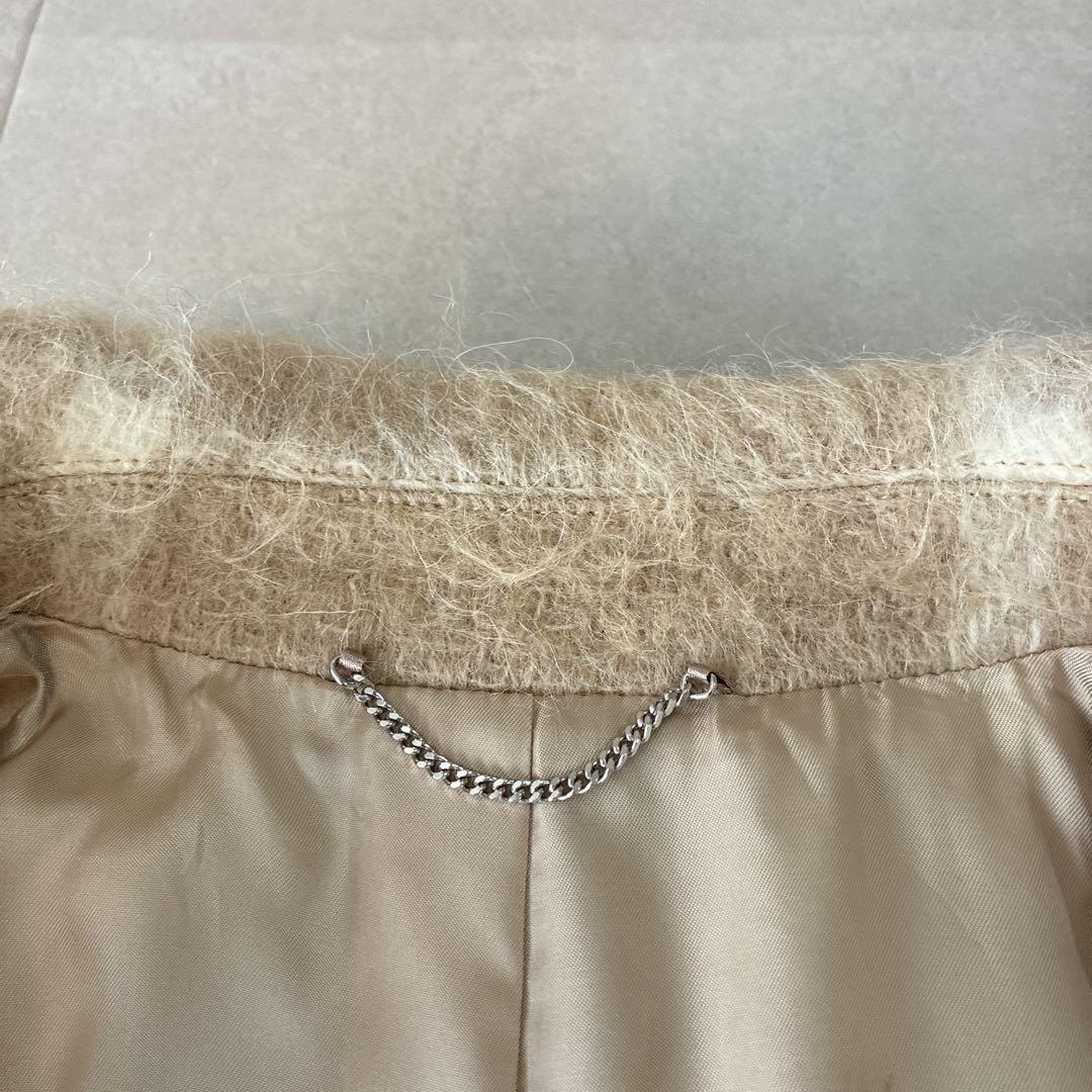 極美品 23区 マンテコ♡アルパカ ウール シャギー チェスターコート チェック