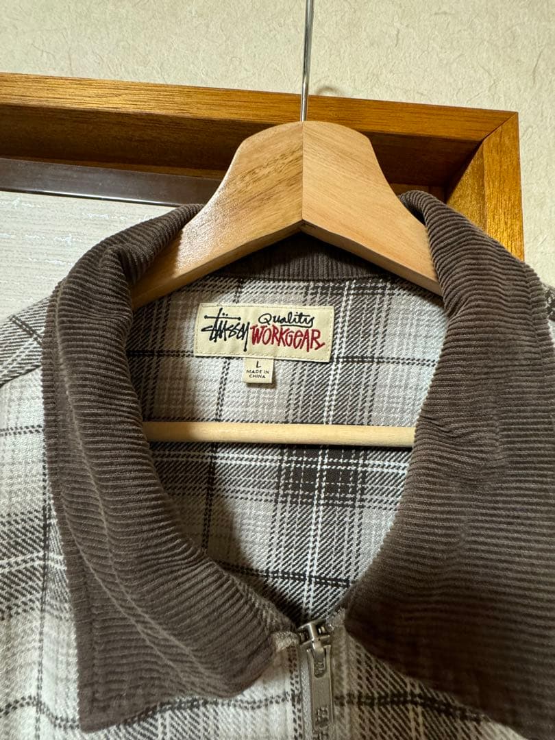 ジャケット・アウター Stussy Frank Plaid Zip Ls Shirt