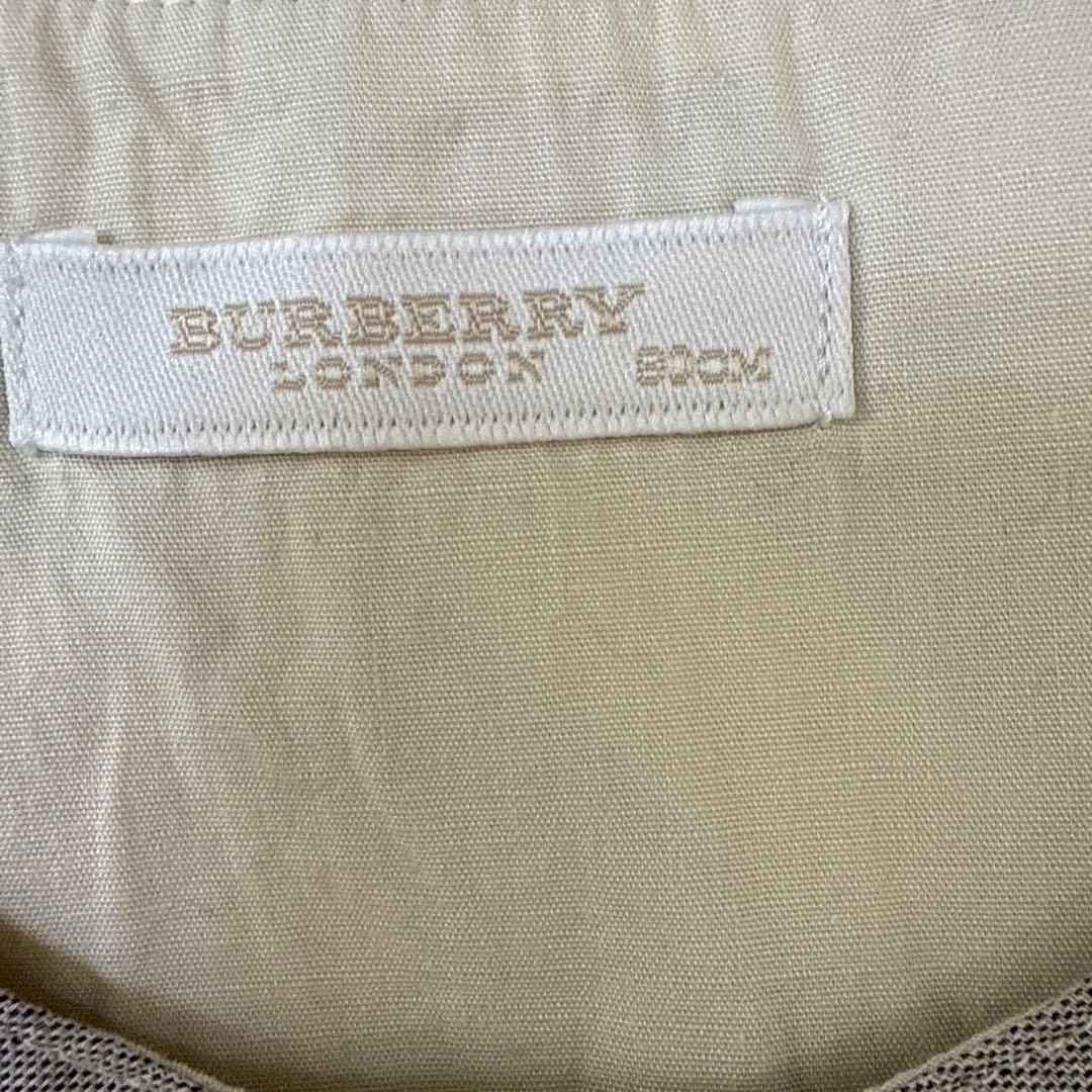 き　BURBERRY チェック柄ロンパース 80cm 美品