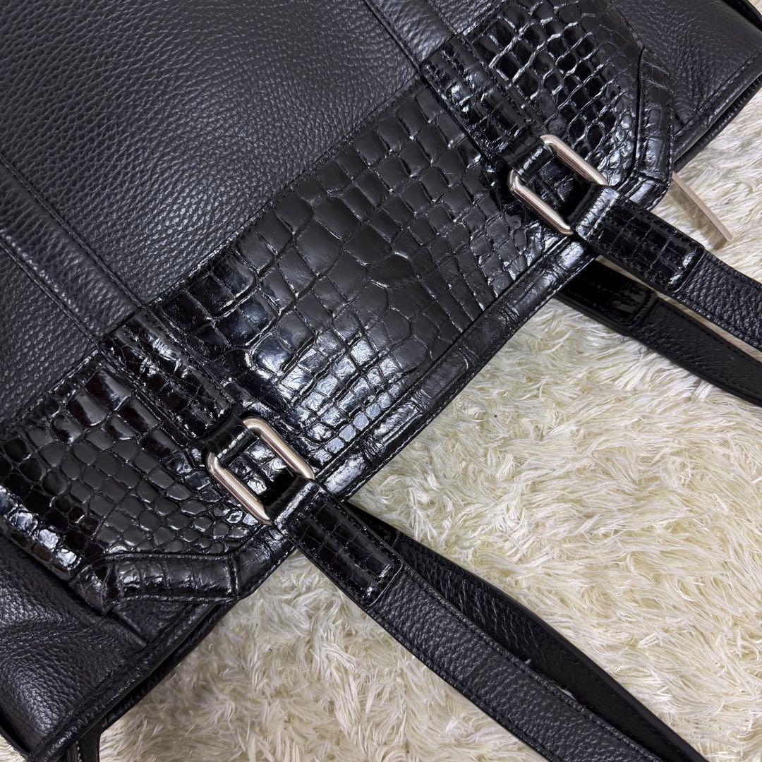 池田工芸 クロコダイル トートバッグ JRA認定品